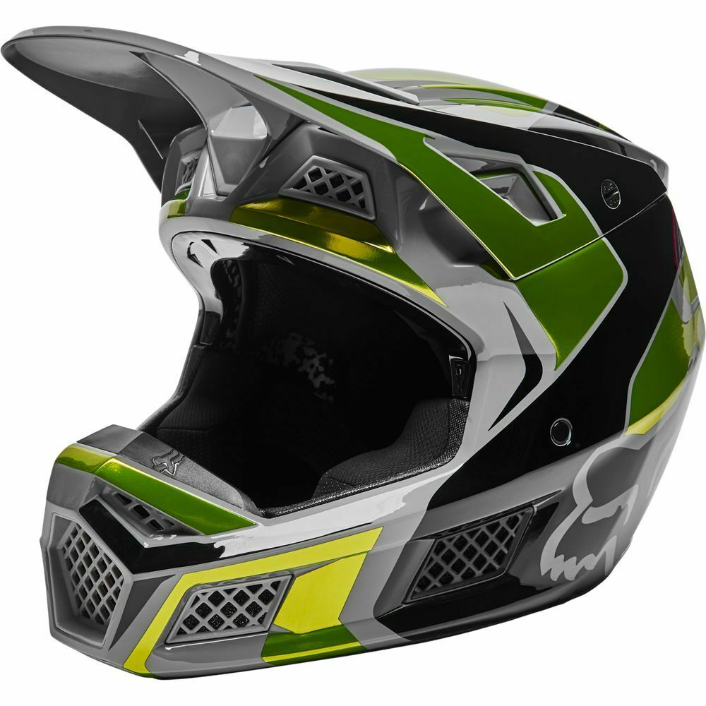 FOX RACING V3 RS MIRER FLO YELLOW HELMET