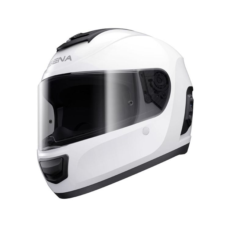 fully integrated bluetooth motorcycle helmet Sena Momentum Lite Full Face Helmet | White
